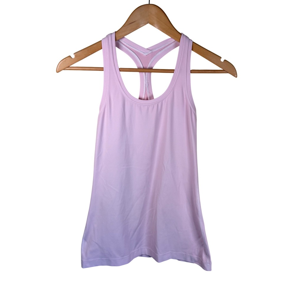 Lululemon Racerback Tank Top Women Size 2‎ Strawberry Milkshake Yoga Activewear